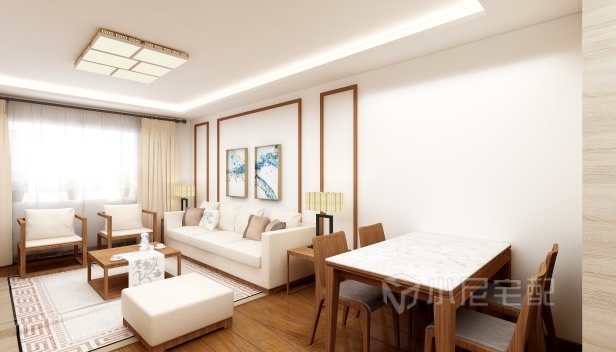 90㎡/兩室兩廳一衛(wèi)/中式