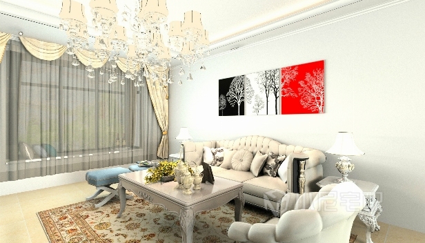 120㎡/三室一廳兩衛(wèi)/歐式