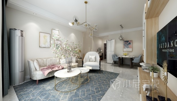 105㎡/兩室兩廳一衛(wèi)/現(xiàn)代