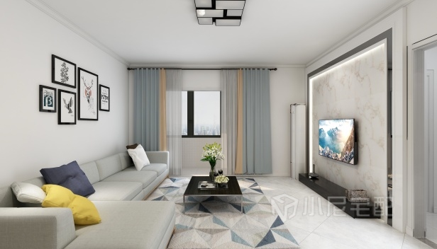 90㎡/三室一廳一衛(wèi)/現(xiàn)代