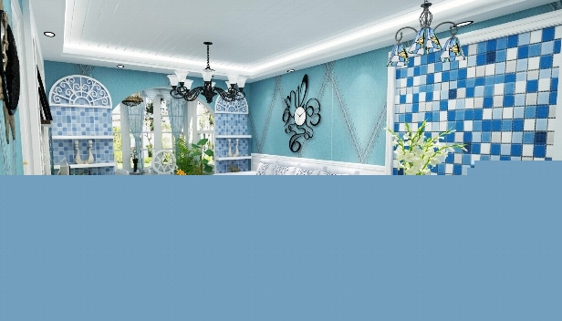 90㎡/兩室兩廳一衛(wèi)/地中海