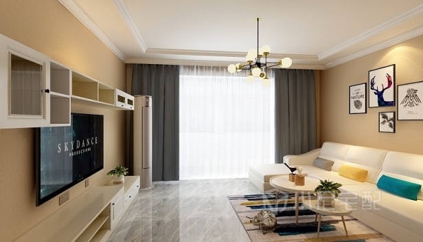 120㎡/兩室一廳兩衛(wèi)/簡約